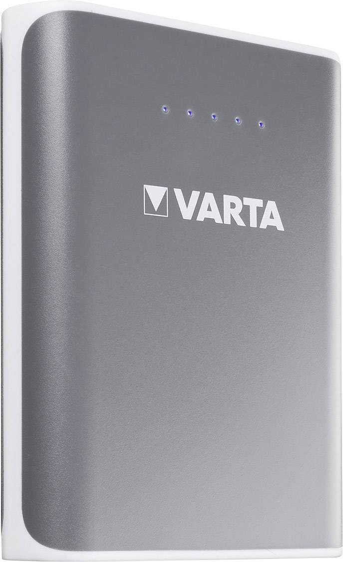 Varta Powerpack family 10400 Powerbank 10400 mAh Li-Ion Micro USB Grau, Weiß Statusanzeige