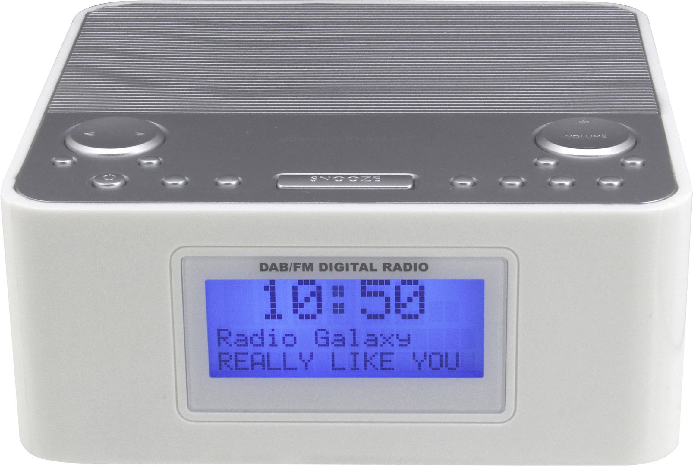 SoundMaster UR170WE Radiowecker DAB+, UKW Weiß, Silber