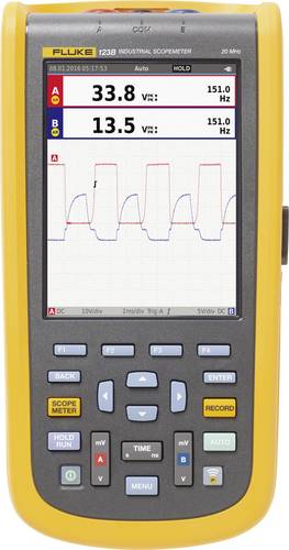 Fluke 123B/EU Hand-Oszilloskop 20 MHz 2-Kanal 4 GSa/s 400 kpts Multimeter-Funktionen 1 St.