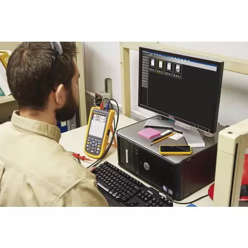 Fluke 124B/EU/S Hand-Oszilloskop 40MHz 2-Kanal 4 GSa/s Multimeter-Funktionen 1St. Fluke 124B/EU/S Hand-Oszilloskop 40MHz 2-Kanal 4 GSa/s Multimeter-Funktionen 1St.