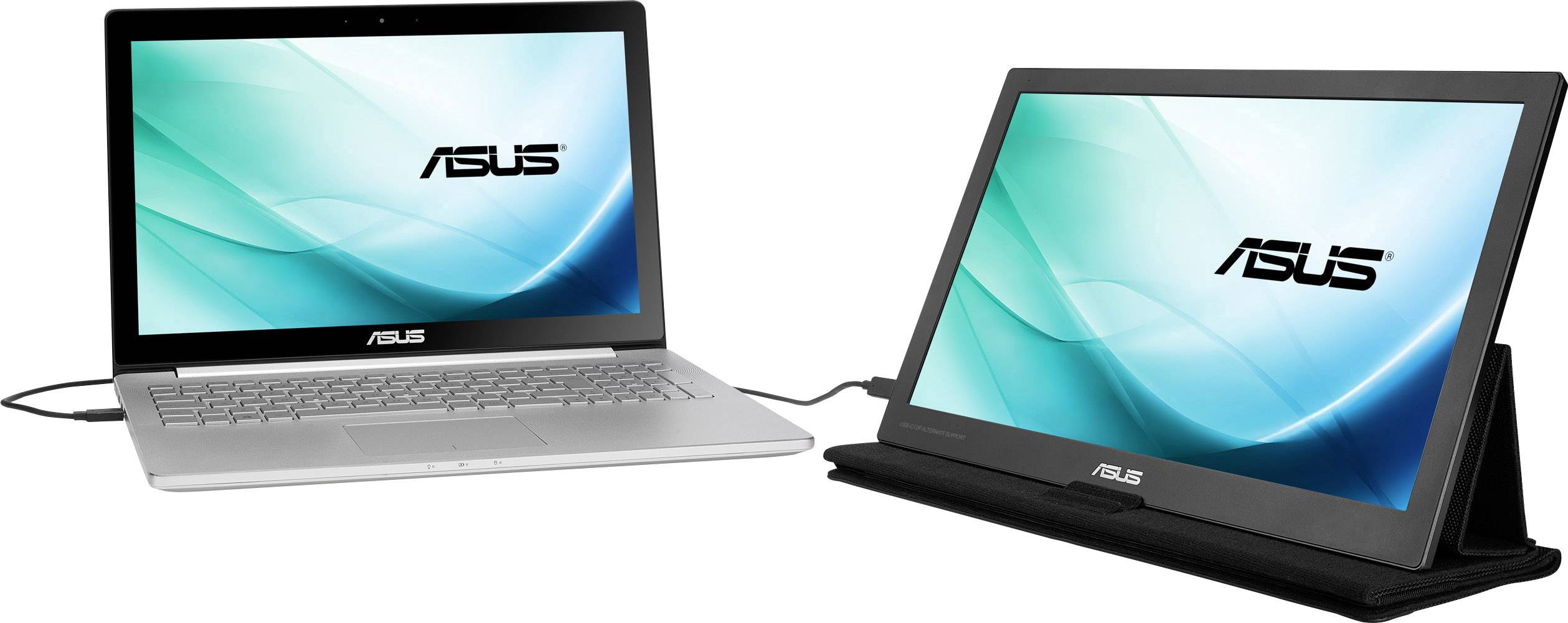 Asus MB169C+ LED-Monitor 39.6cm (15.6 Zoll) EEK F (A - G) 1920 x 1080 Pixel Full HD 5 ms USB-C™ IPS LED