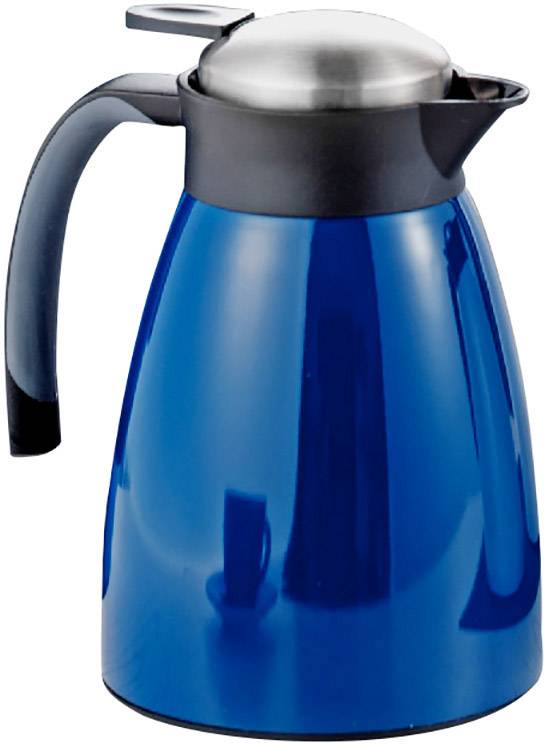 Isolierkanne GLACE, Inhalt: 1 Liter, aus doppelwandigem Edelstahl, dunkelblau