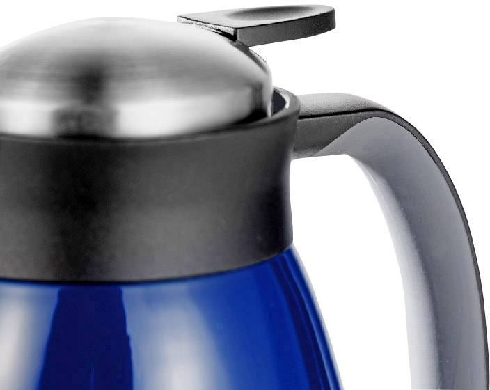 Isolierkanne GLACE, Inhalt: 1 Liter, aus doppelwandigem Edelstahl, dunkelblau
