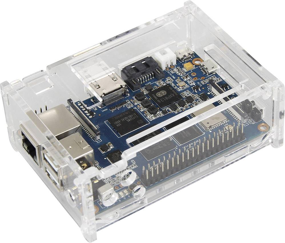 Banana PI bananaPIM3-Case1 SBC-Gehäuse Passend für (Entwicklungskits): Banana Pi Transparent
