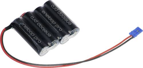 Panasonic eneloop Pro Reihe F1x4 Graupner Akkupack 4x Mignon (AA) Kabel, Stecker NiMH 4.8V 2450 mAh