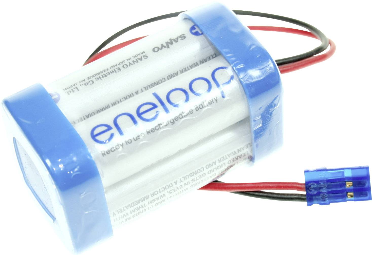 Panasonic eneloop Würfel F2x2 Graupner Akkupack 4x Mignon (AA) Kabel, Stecker NiMH 4.8V 1900 mAh