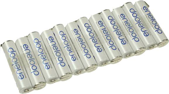 Panasonic eneloop Reihe F1x12 Akkupack 12x Micro (AAA) U-Lötfahne NiMH 14.4V 750 mAh