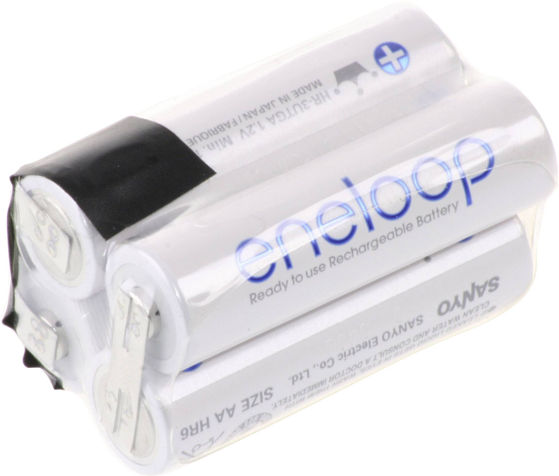Panasonic eneloop Würfel F2x2 Akkupack 4x Mignon (AA) U-Lötfahne NiMH 4.8V 1900 mAh