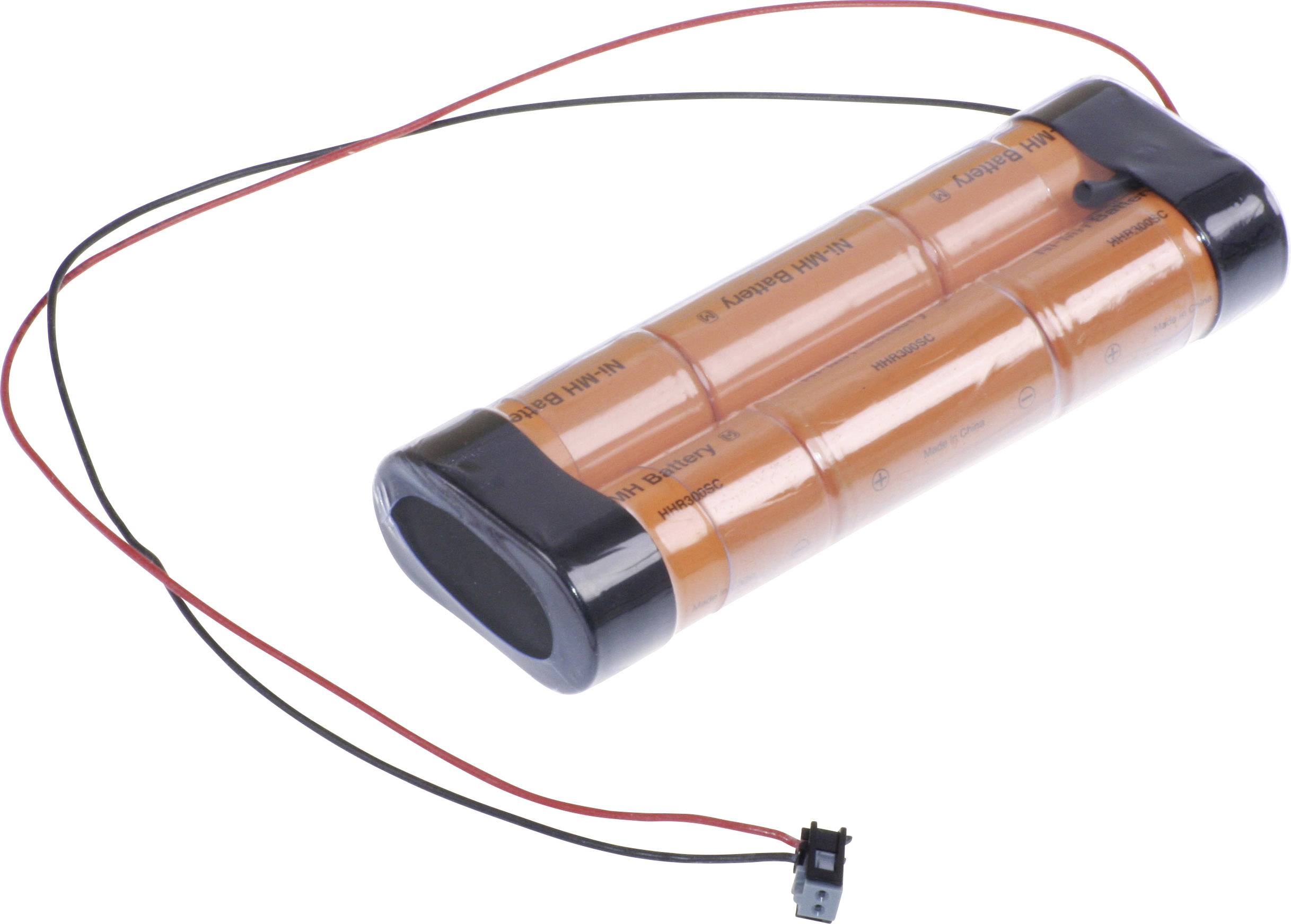 Panasonic Inline L2x3 MPX Akkupack 6x Sub-C Kabel, Stecker NiMH 7.2V 3000 mAh