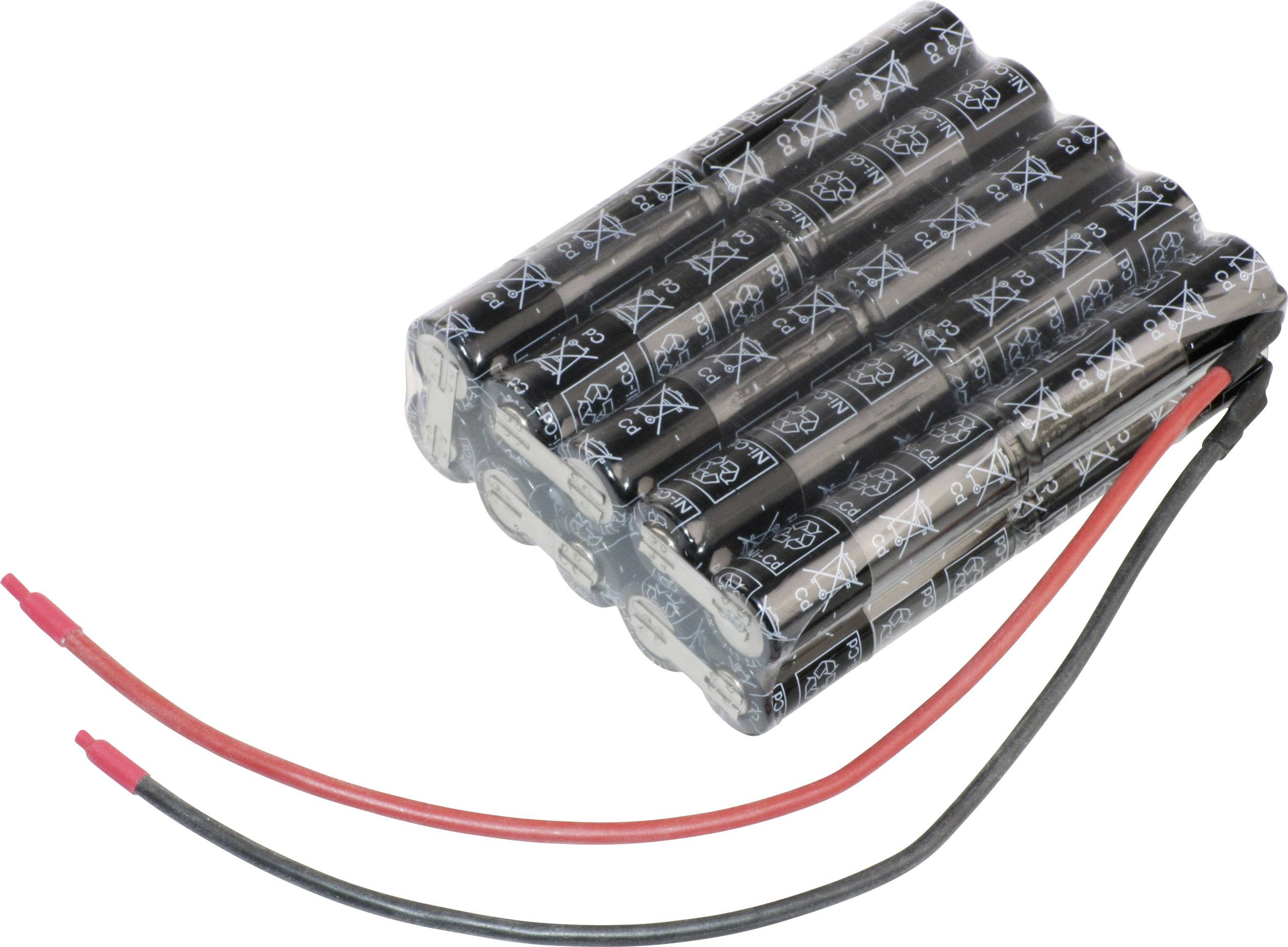Panasonic Würfel F2x5x2 Akkupack 20x Mignon (AA) Kabel NiCd 24V 600 mAh