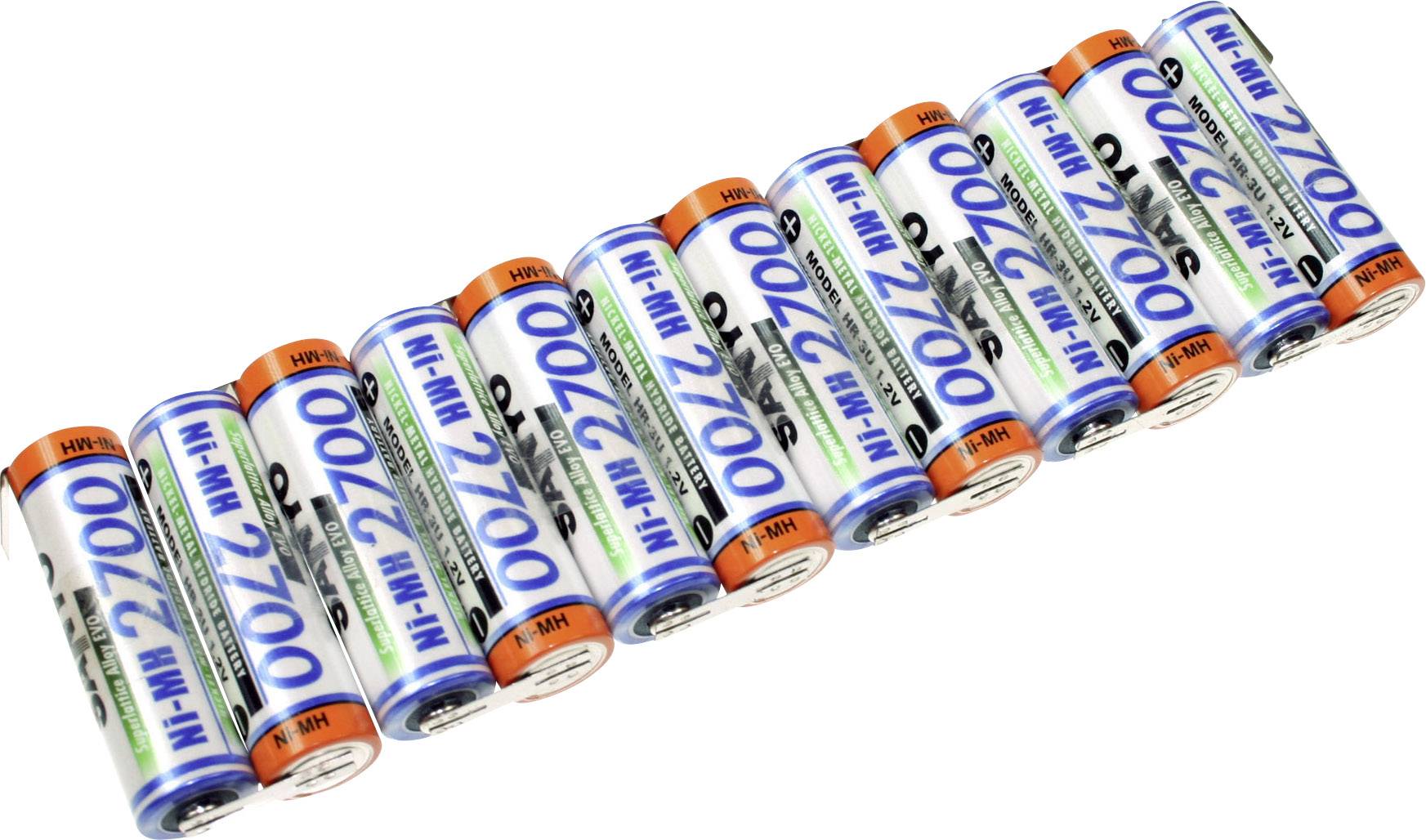 Panasonic Reihe F1x12 Akkupack 12x Mignon (AA) U-Lötfahne NiMH 14.4V 2700 mAh
