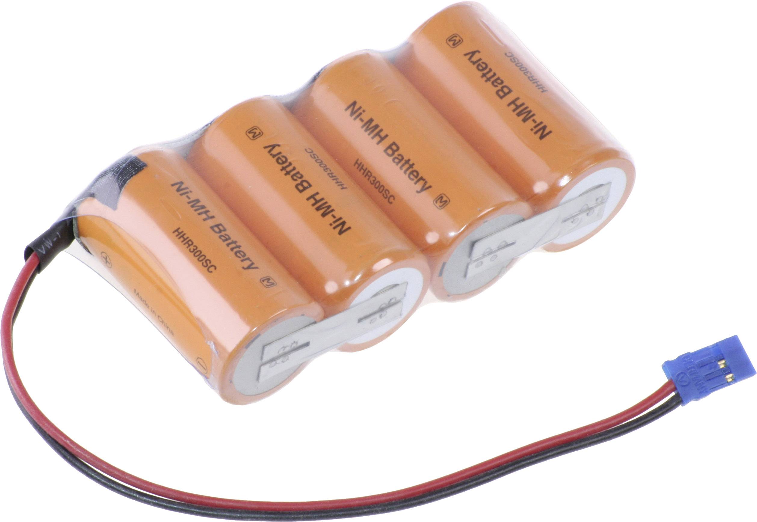 Panasonic Reihe F1x4 Graupner Akkupack 4x Sub-C Kabel, Stecker NiMH 4.8V 3000 mAh