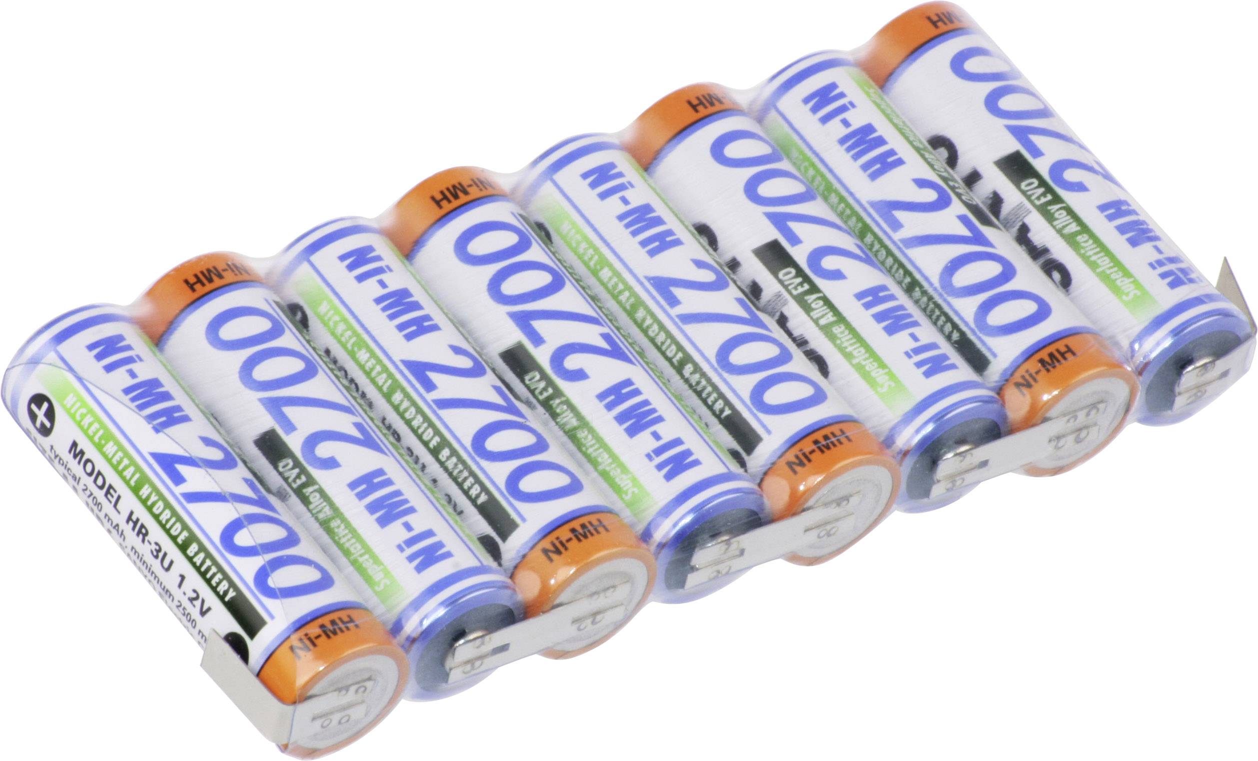 Panasonic Reihe F1x8 Akkupack 8x Mignon (AA) U-Lötfahne NiMH 9.6V 2700 mAh
