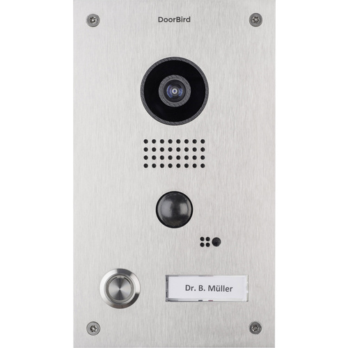 DoorBird D202 IP-Video-Türsprechanlage WLAN, LAN Außeneinheit 1 Familienhaus Edelstahl