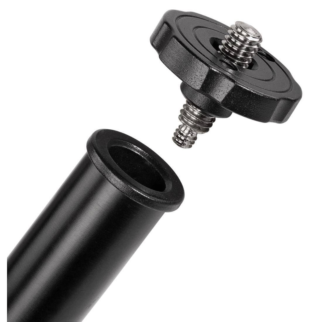 Hama TRAVELLER 146 PREMIUM DUO Dreibeinstativ 1/4 Zoll Arbeitshöhe=34 - 146 cm Schwarz Kugelkopf, inkl. Tasche