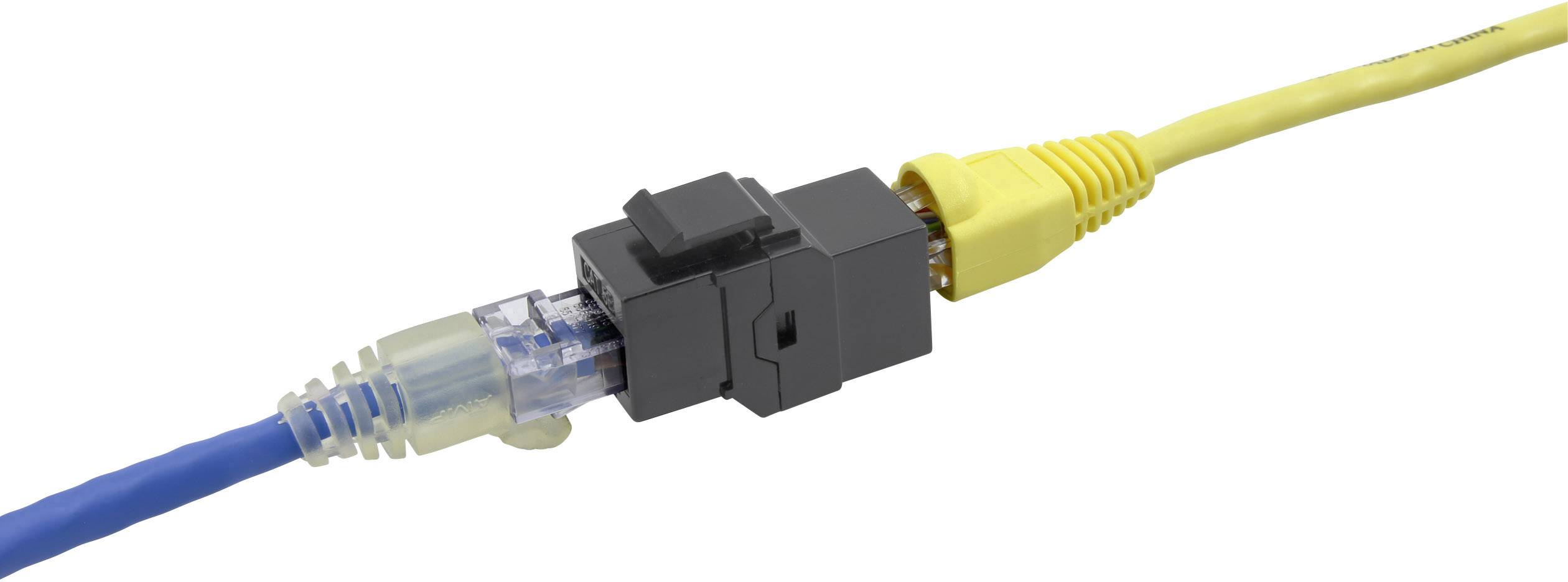 TRU Components 93013c1176 RJ45 Doppelkupplung 1425900 Adapter, gerade Schwarz 1St.