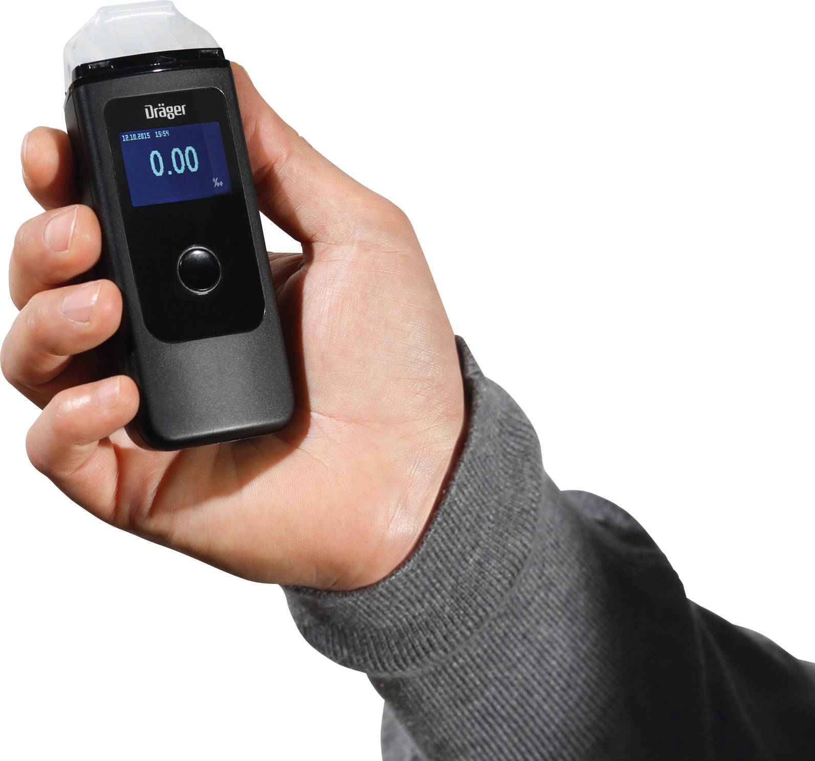 Dräger Alcotest 3820 Alkoholtester Schwarz 0 bis 5 ‰ Alarm, Countdown-Funktion, inkl. Display