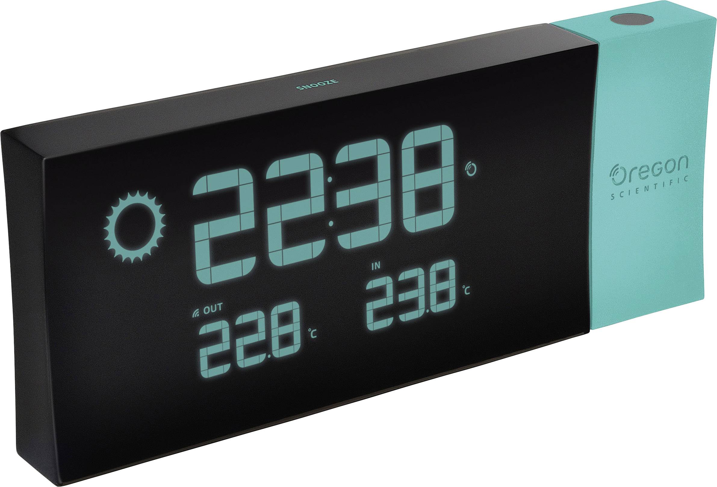 Oregon Scientific BAR223PN-bla/blu Elektronische, Funk Projektionsuhr digital Schwarz