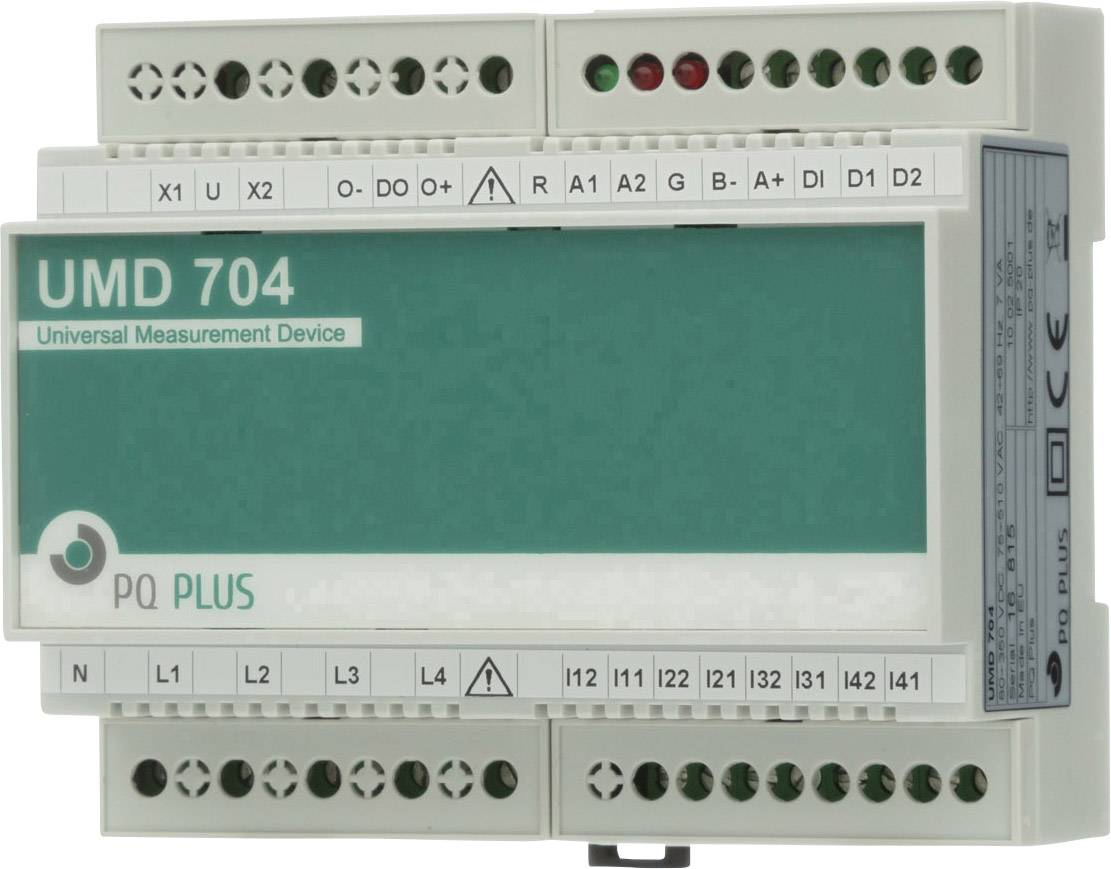 PQ Plus UMD 704M Universalmessgerät - Hutschienenmontage - UMD Serie M-Bus