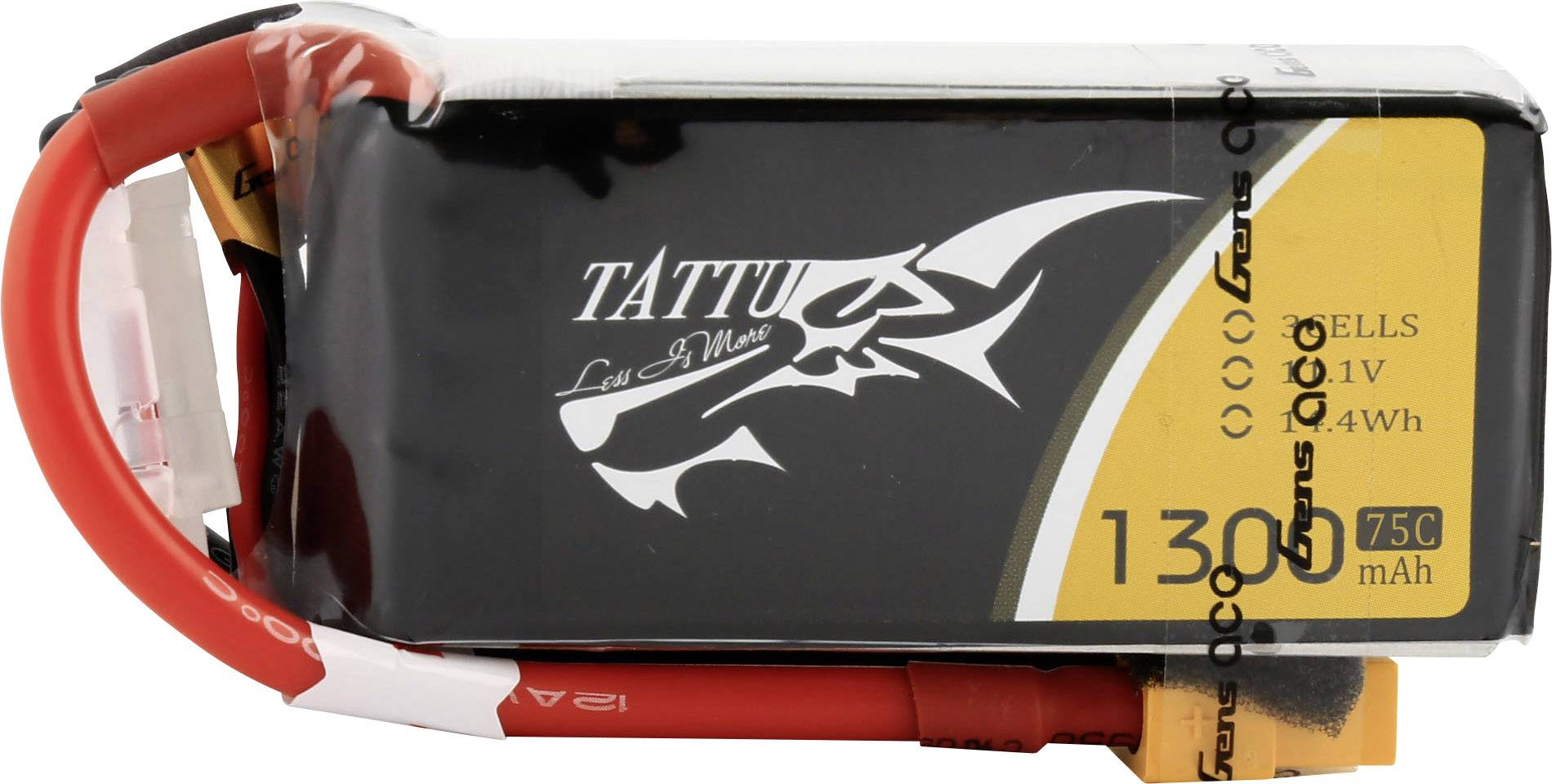 Tattu Modellbau-Akkupack (LiPo) 14.8V 1300 mAh Zellen-Zahl: 4 75 C Softcase XT60