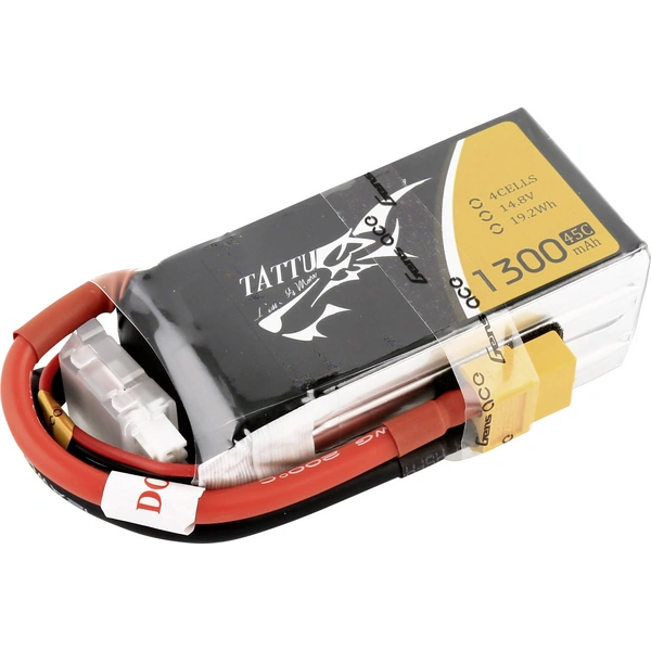Tattu Modellbau-Akkupack (LiPo) 14.8V 1300 mAh Zellen-Zahl: 4 45 C Softcase XT60 Tattu Modellbau-Akkupack (LiPo) 14.8V 1300 mAh Zellen-Zahl: 4 45 C Softcase XT60
