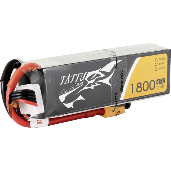 Tattu Modellbau-Akkupack (LiPo) 14.8V 1800 mAh Zellen-Zahl: 4 45 C Softcase XT60 Tattu Modellbau-Akkupack (LiPo) 14.8V 1800 mAh Zellen-Zahl: 4 45 C Softcase XT60