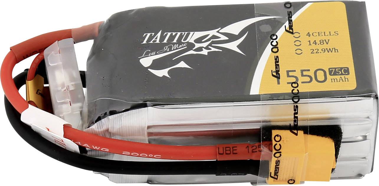 Tattu Modellbau-Akkupack (LiPo) 14.8V 1550 mAh Zellen-Zahl: 4 75 C Softcase XT60