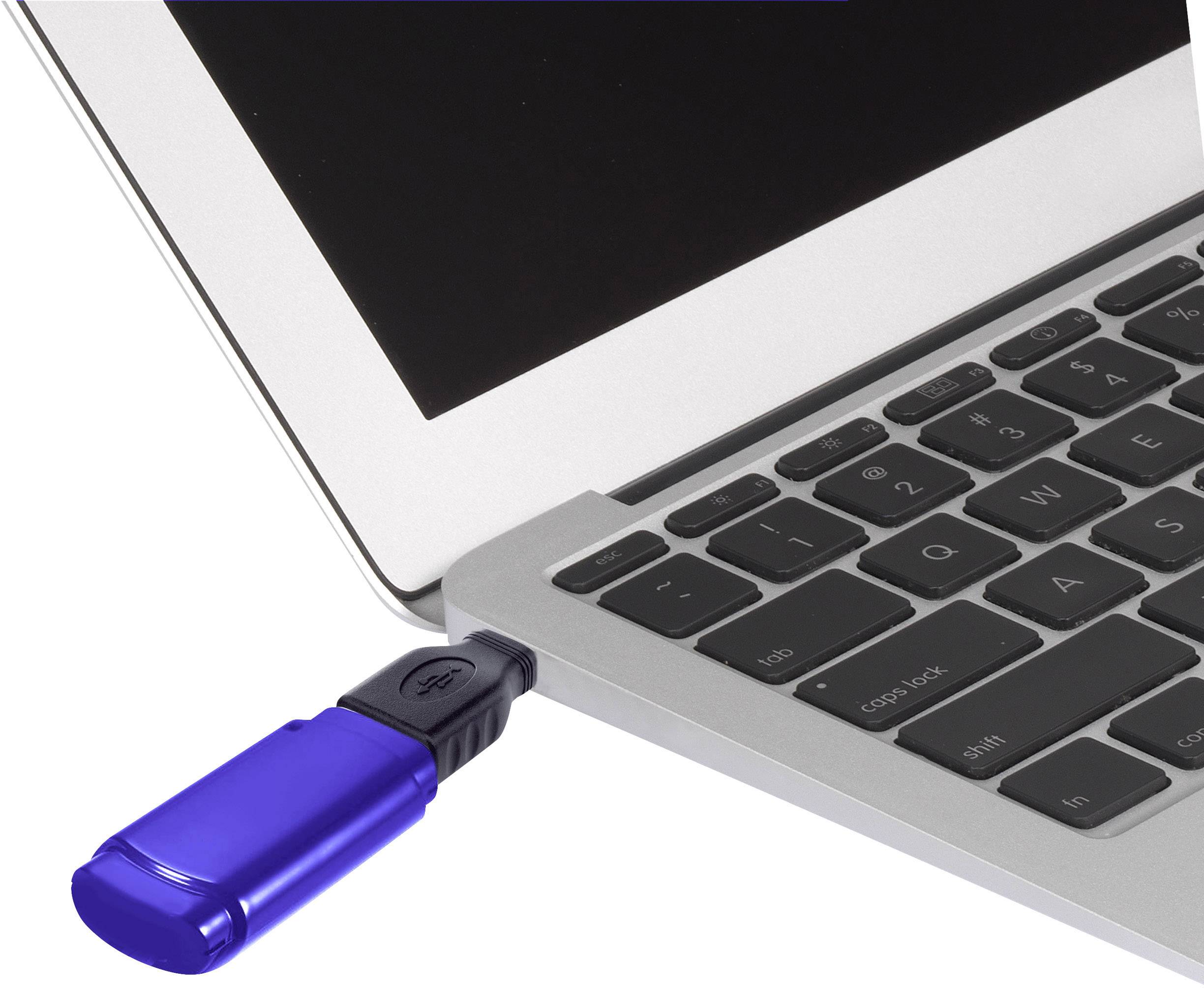 Renkforce USB 2.0 Adapter [1x USB-C® Stecker - 1x USB 2.0 Buchse A] rf-usba-10 mit OTG-Funktion, vergoldete Steckkontakte