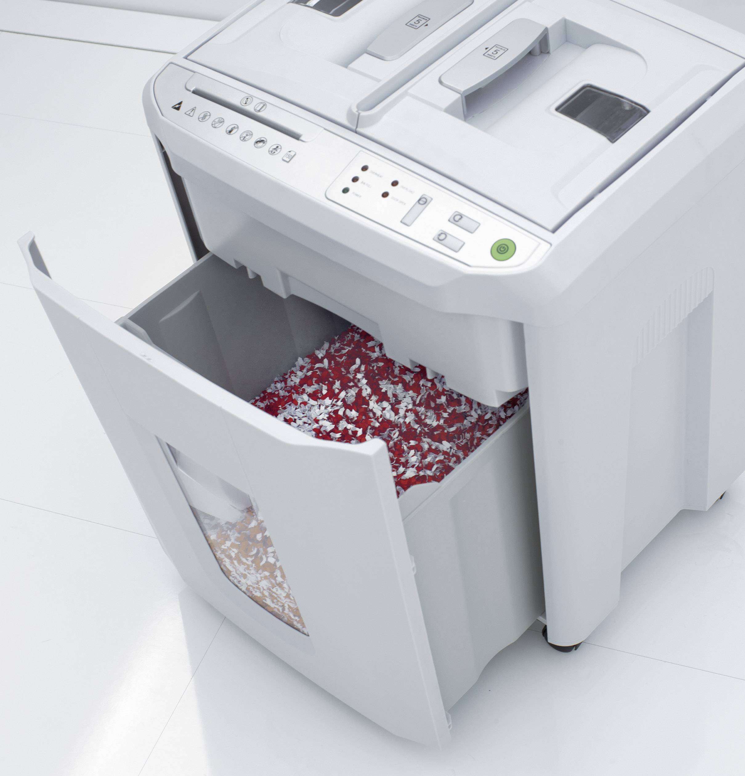 Ideal Office SHREDCAT 8280 CC Aktenvernichter 6 Blatt Partikelschnitt 4 x 10mm P-4 30l Vernichtet auch CDs, DVDs, Kreditkarte