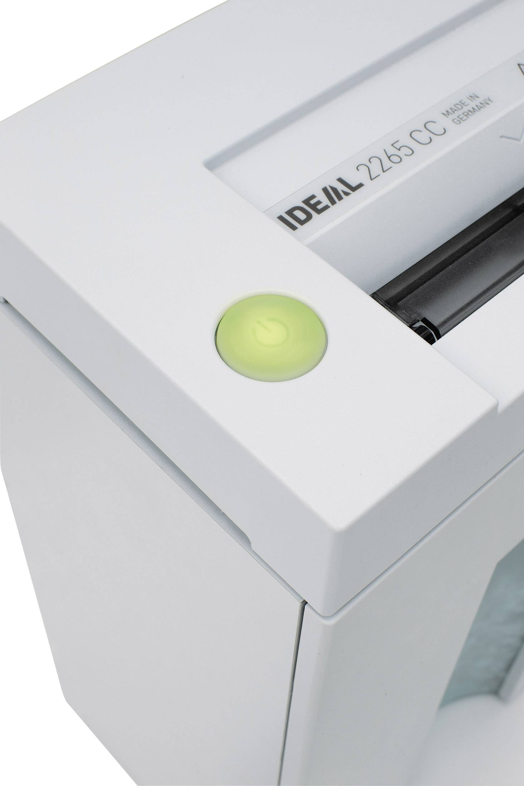 Ideal Office 2265 CC 3x25 Aktenvernichter 6 Blatt Partikelschnitt 3 x 25mm P-4 20l Vernichtet auch Büroklammern, Heftklammern