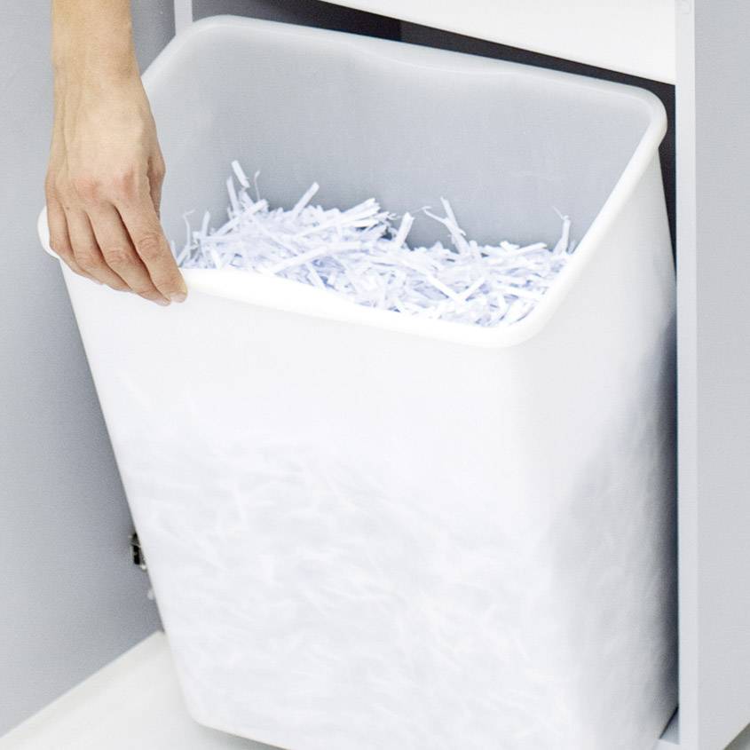 Ideal Office 2445 CC 2x15 Aktenvernichter 10 Blatt Partikelschnitt 2 x 15mm P-5 35l Vernichtet auch Büroklammern, Heftklammern