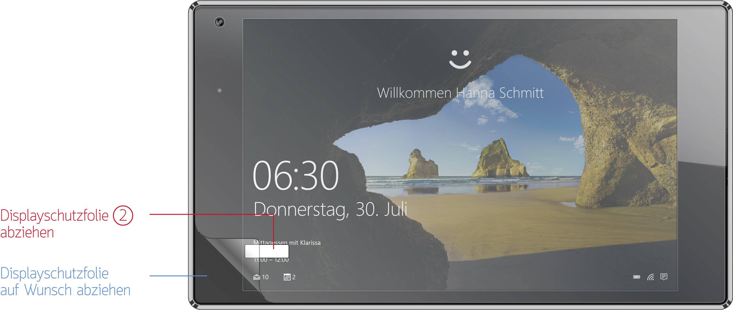 ODYS Cosmo WIN X9 Windows®-Tablet / 2-in-1 22.6 cm (8.9 Zoll) 32 GB WiFi Schwarz Intel® Atom® 1.33 GHz Quad Core Windows® 10 Home