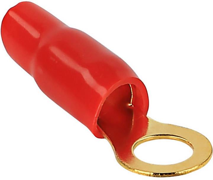 Kash 24K033 Ringkabelschuh Querschnitt (max.)=16mm² Loch-Ø=8mm Teilisoliert Rot
