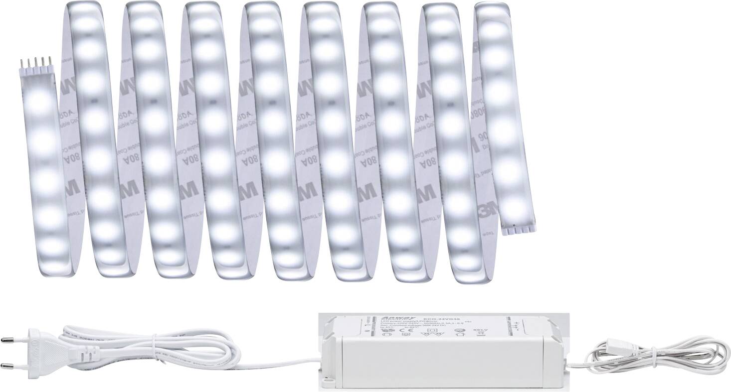 Paulmann MaxLED 500 70665 LED-Streifen-Basisset mit Stecker 24V 3m Tageslichtweiß 1St.