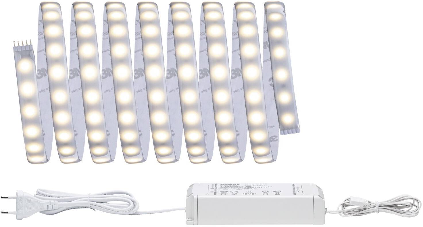 Paulmann MaxLED 500 70666 LED-Streifen-Basisset mit Stecker 24 V 3 m Warmweiß 1 St.
