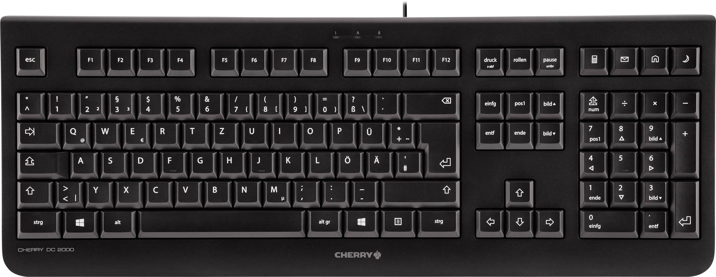 Cherry DC 2000 USB Tastatur, Maus-Set Deutsch, QWERTZ Schwarz