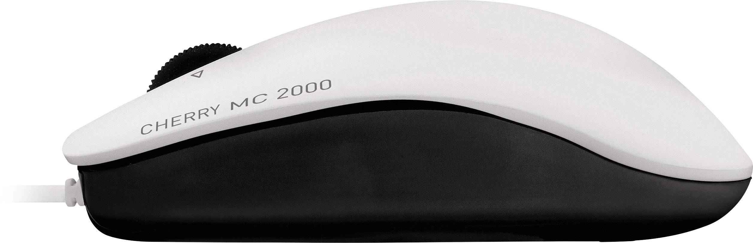 Cherry MC 2000 Maus USB Infrarot Weiß 3 Tasten 1600 dpi