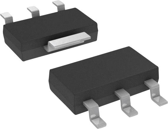 Zwei schwarze elektronische Bauteile in SMD-Bauform mit drei Anschlüssen, typische Darstellung von Transistoren oder ICs.