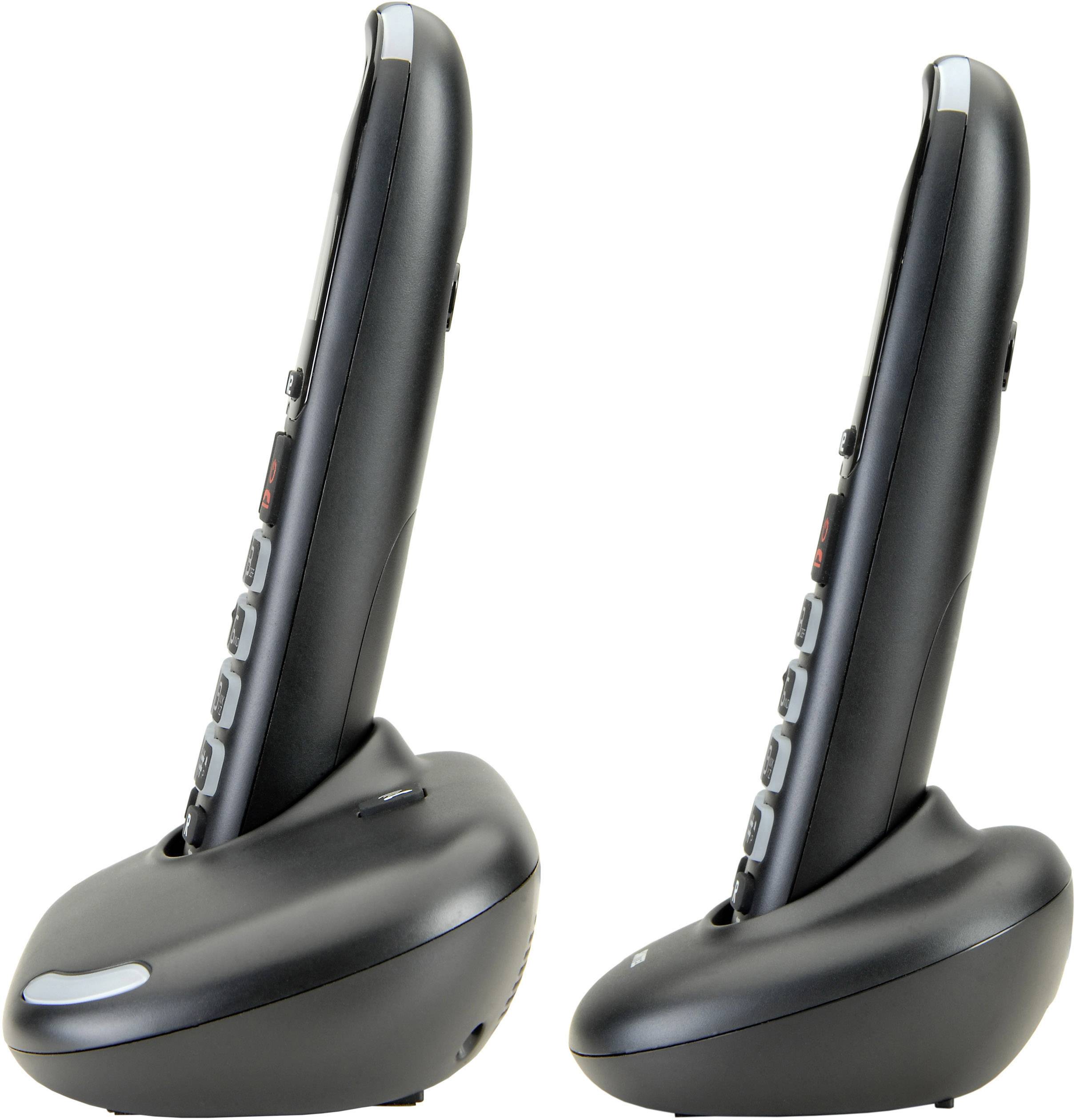 Switel Vita DC 5002 Duo Comfort Schnurloses Seniorentelefon Freisprechen, Optische Anrufsignalisierung Beleuchtetes Display Schwarz