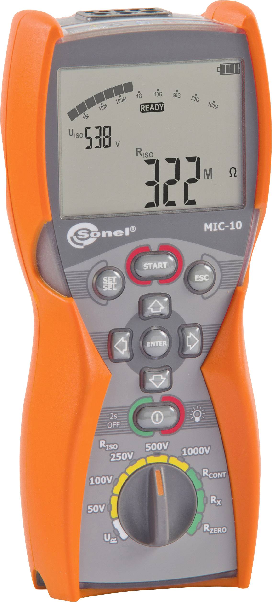 Sonel MIC-10 Isolationsmessgerät kalibriert (ISO) 50 V, 100 V, 250 V, 500 V, 1000V 10 GΩ