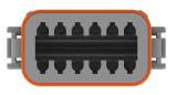 TE Connectivity DT06-12SA Rundstecker Buchse, gerade Gesamtpolzahl: 12 Serie (Rundsteckverbinder): DT