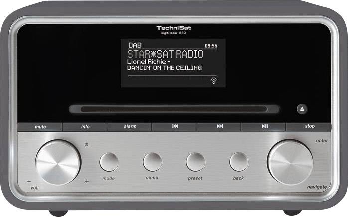 TechniSat DigitRadio 580 Internet Tischradio DAB+, UKW AUX, Bluetooth®, CD, Internetradio, USB  Multiroom-fähig, Spotify Anthrazit