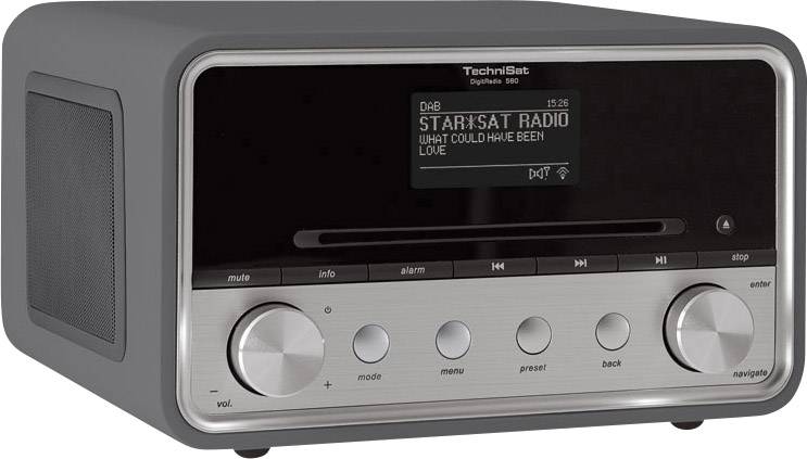 TechniSat DigitRadio 580 Internet Tischradio DAB+, UKW AUX, Bluetooth®, CD, Internetradio, USB  Multiroom-fähig, Spotify Anthrazit
