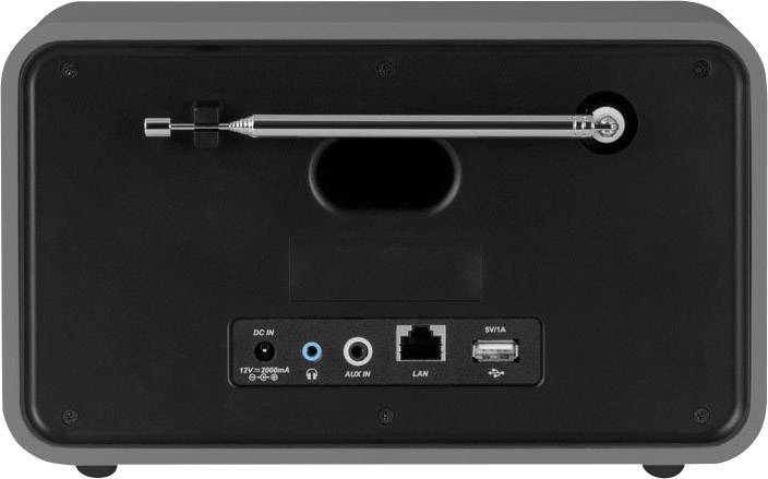 TechniSat DigitRadio 580 Internet Tischradio DAB+, UKW AUX, Bluetooth®, CD, Internetradio, USB  Multiroom-fähig, Spotify Anthrazit