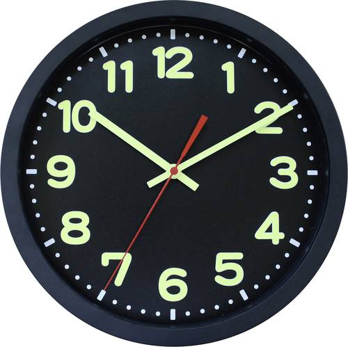 EuroTime 53861-05 Funk Wanduhr 30 cm x 50 mm Schwarz