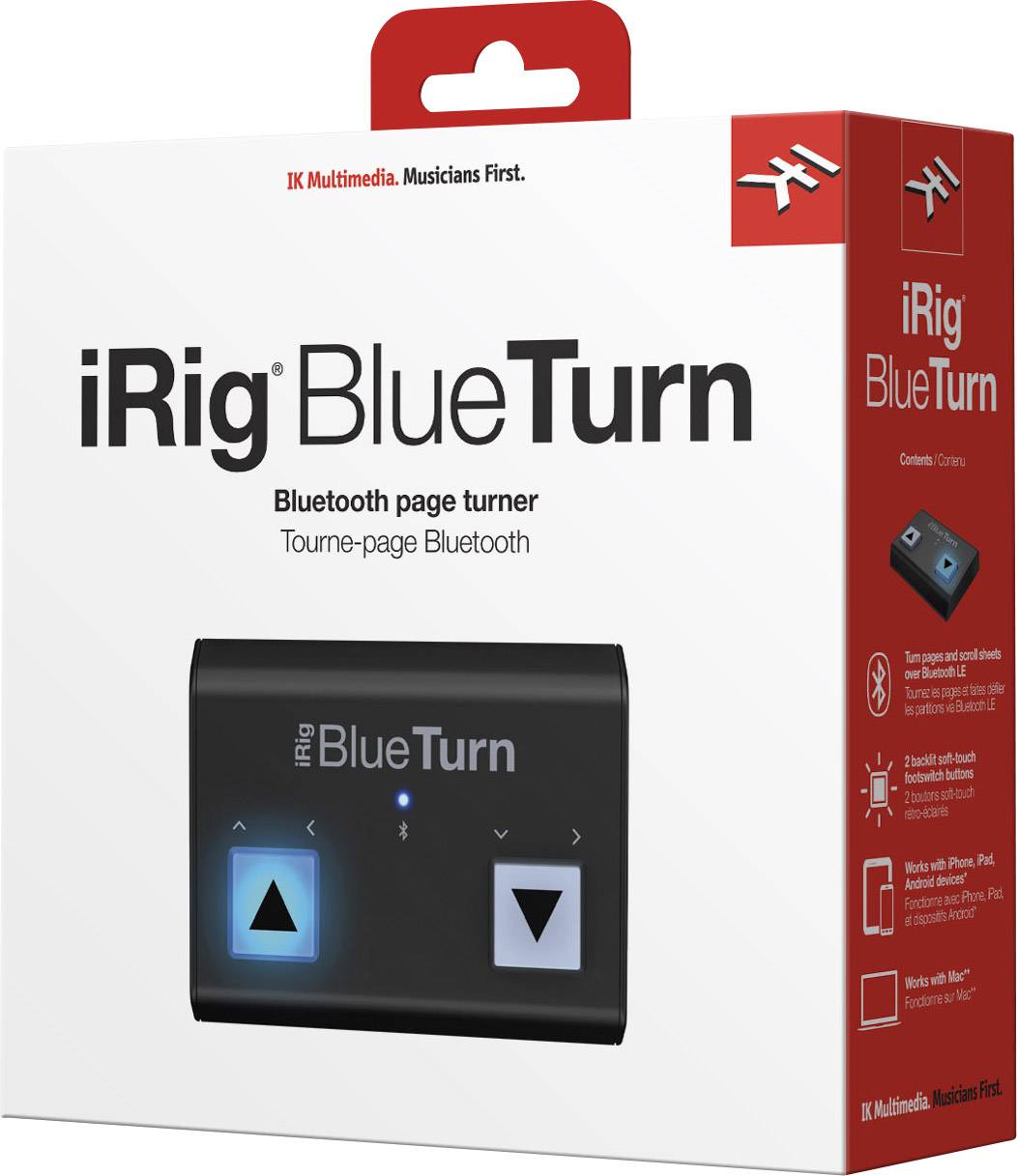 IK Multimedia IP-IRIG-BTURN-IN Notenpult Schwarz, Blau