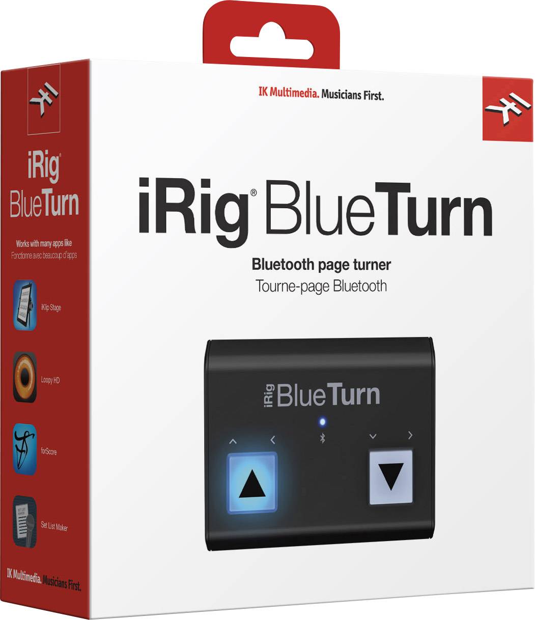 IK Multimedia IP-IRIG-BTURN-IN Notenpult Schwarz, Blau