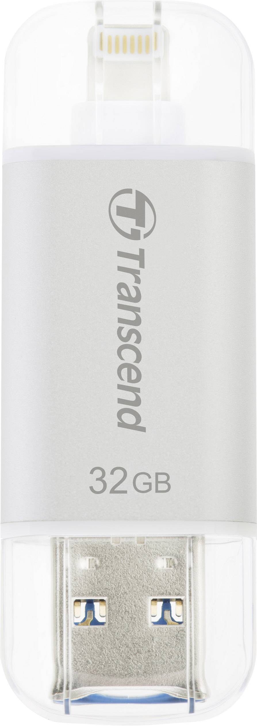 Transcend USB-Zusatzspeicher Smartphone/Tablet JetDrive™ Go 300 Silber 32GB USB 3.1, Apple Lightning