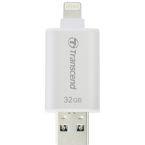 Transcend USB-Zusatzspeicher Smartphone/Tablet JetDrive™ Go 300 Silber 32GB USB 3.1, Apple Lightning