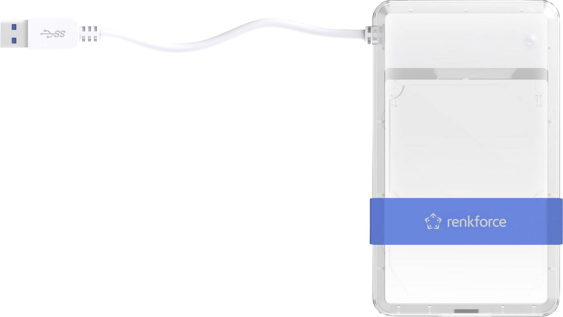 Renkforce RF-4254476 6.35 cm (2.5 Zoll)-Festplattengehäuse 2.5 Zoll USB 3.2 Gen 1 (USB 3.0)